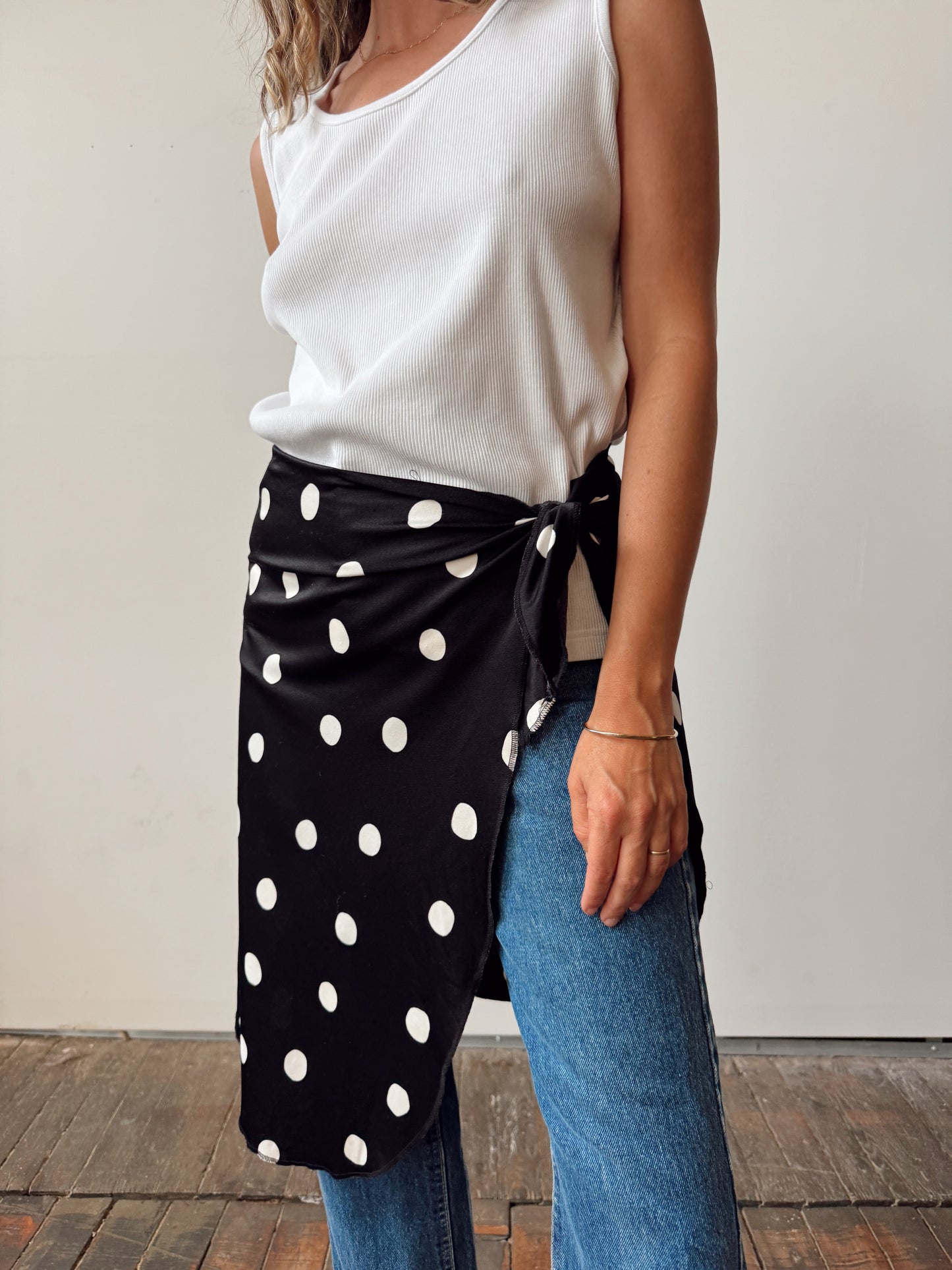 Spandex Polka Dot Swim 80s Cover-up