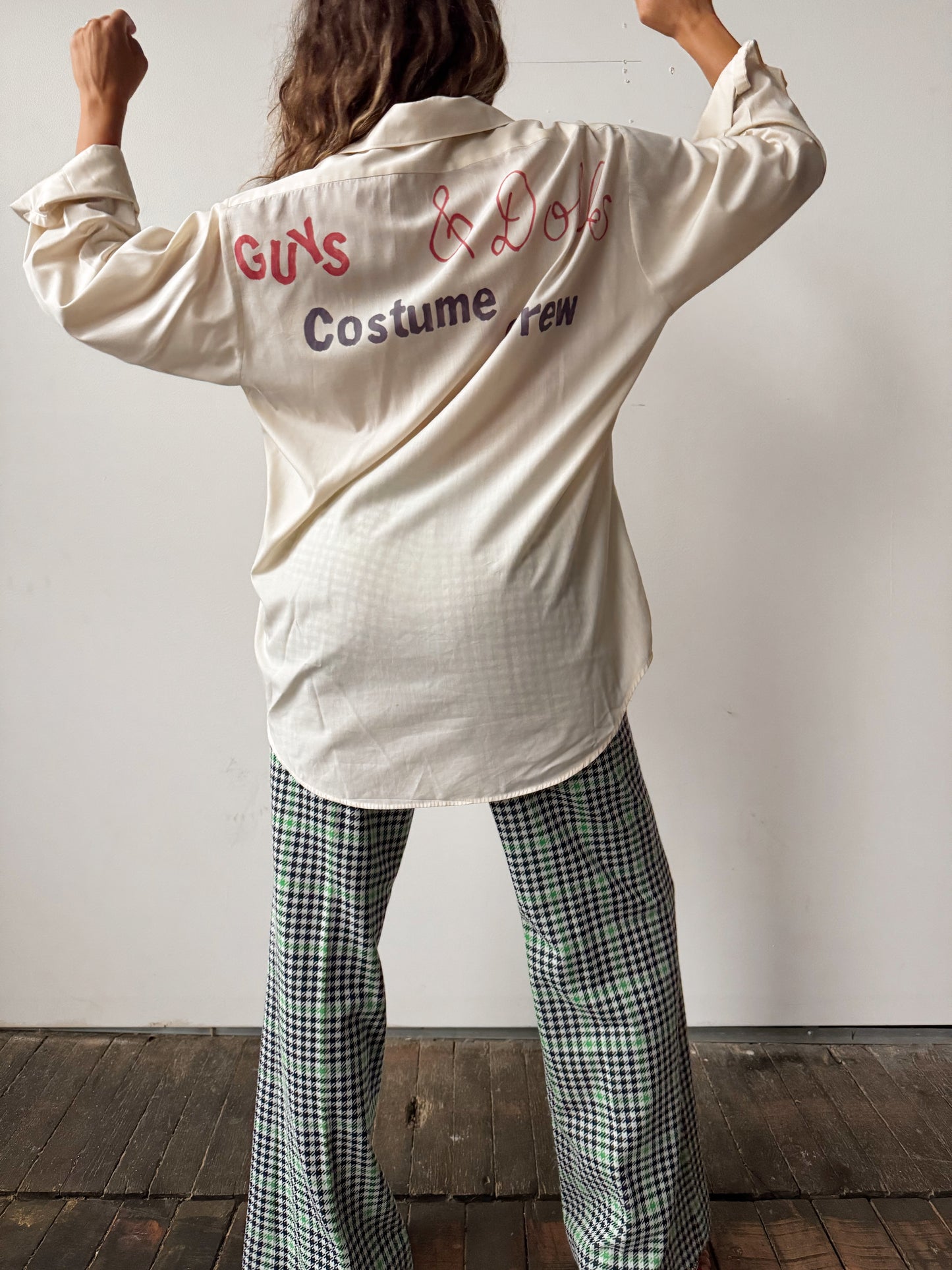 Guys and Dolls Costume Crew 70s Handwritten Shirt (Mens L)