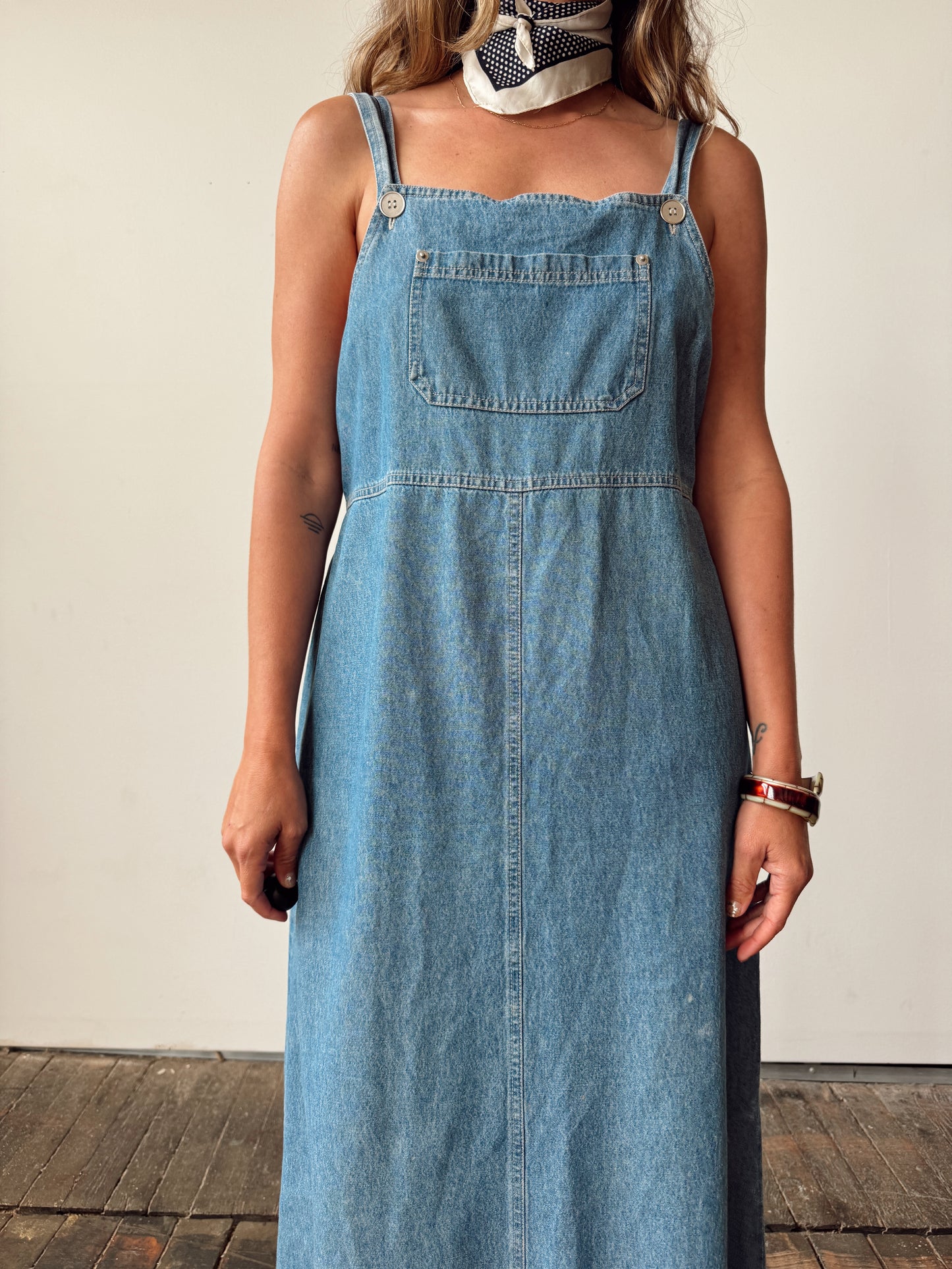 Harbor Sport Denim Apron Dress (L)