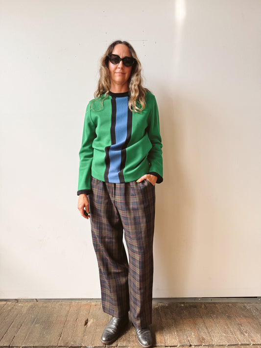60s Jantzen Color-Block Knit Shirt (M)