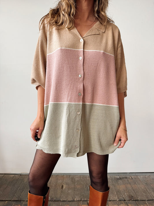 Silk 90s Brownstone Blouse (XXL)