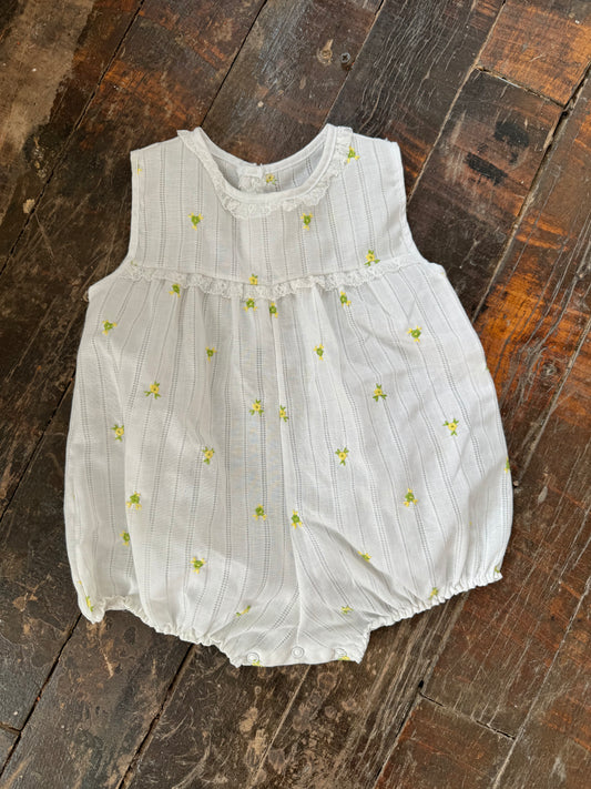 70s Petite Ditzy Floral Lace Romper (18mos)