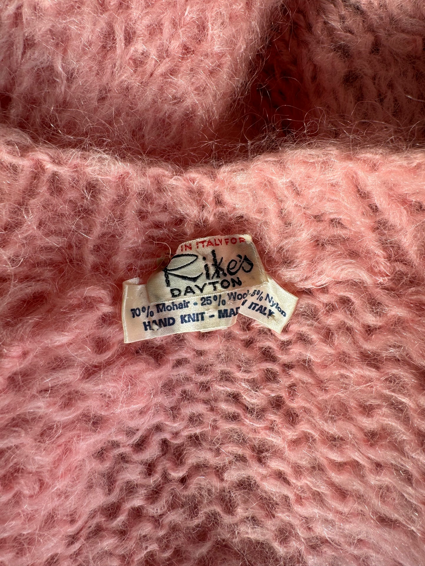 Rike's Valentine Pink Mohair Cardigan (M)