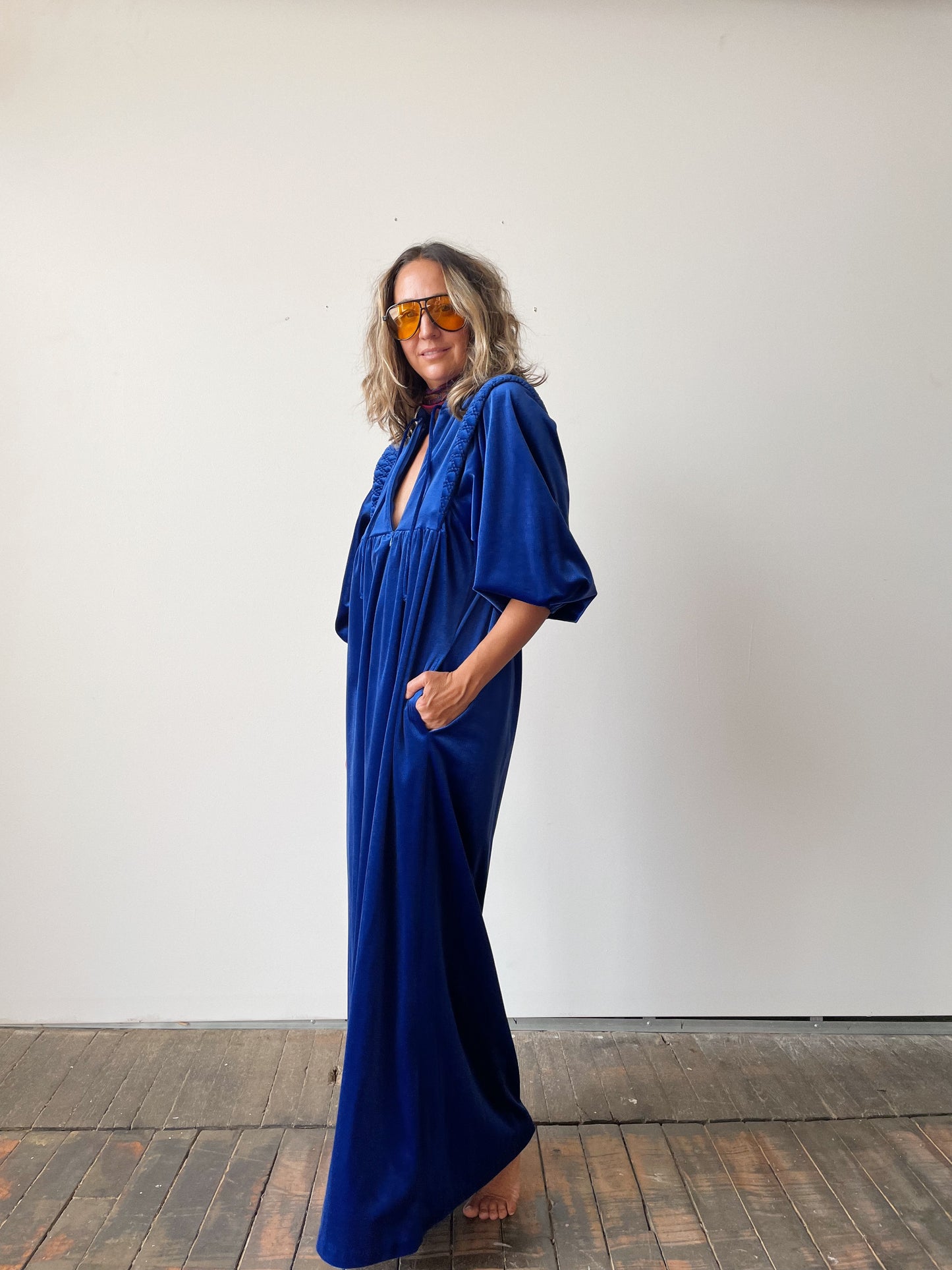 Velvet Front-Zip Robe