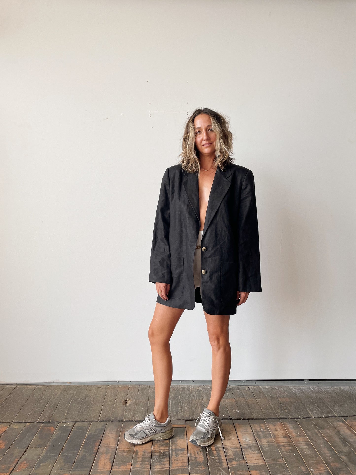 Oversize Linen Blazer