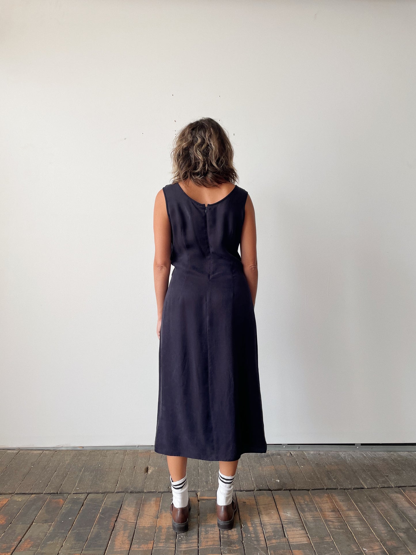 Navy 90s Monica Dress