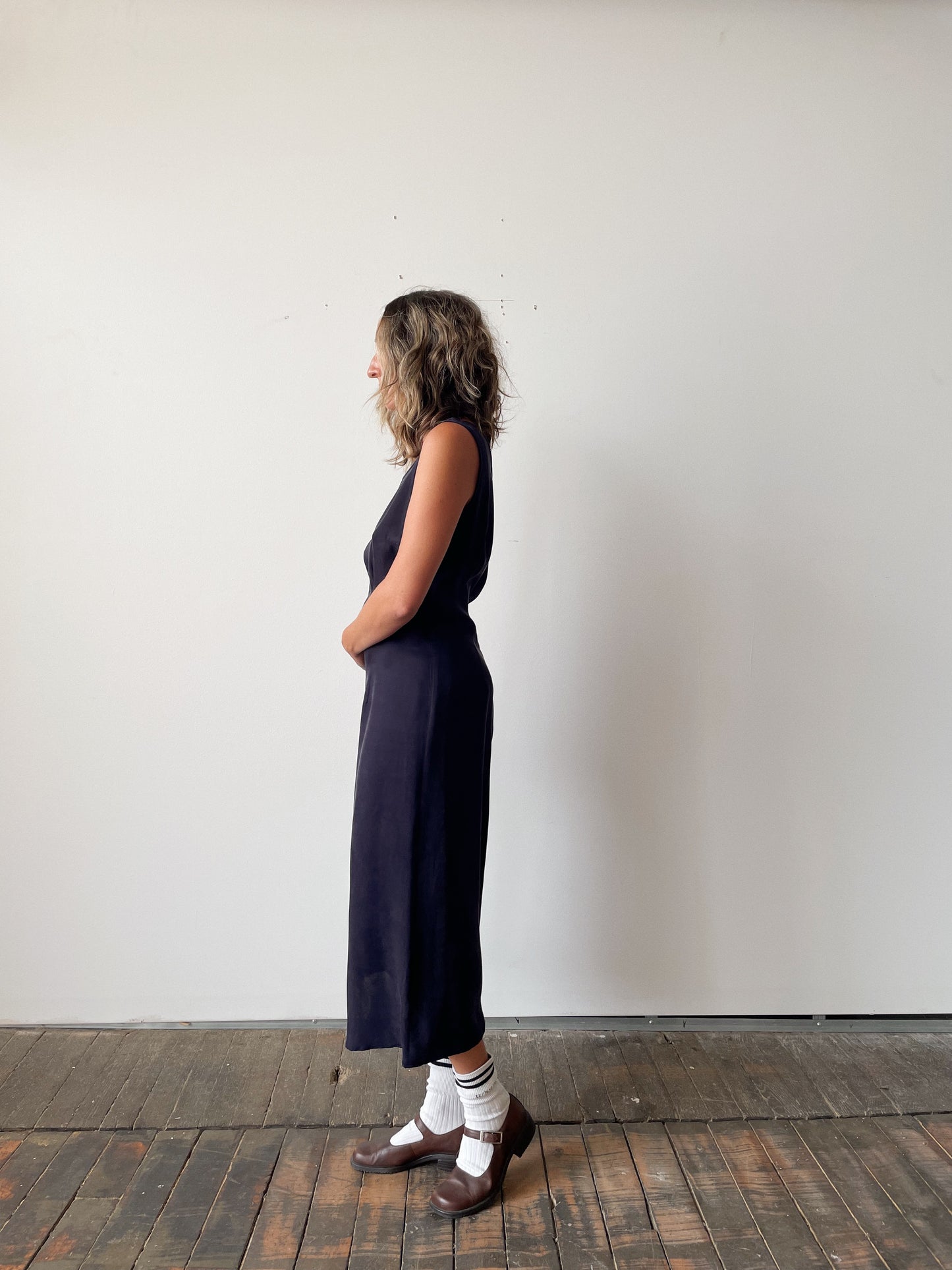 Navy 90s Monica Dress