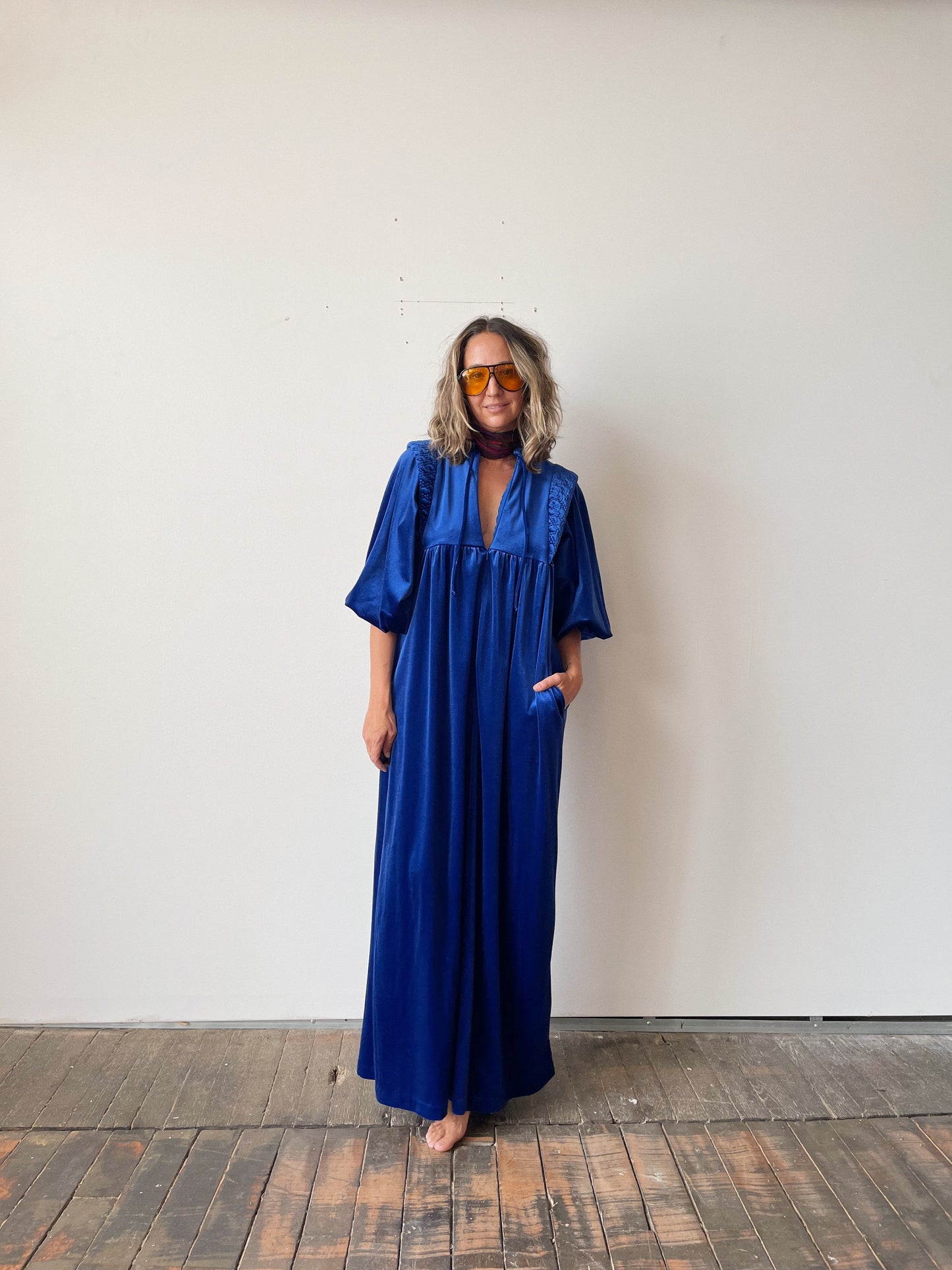 Velvet Front-Zip Robe