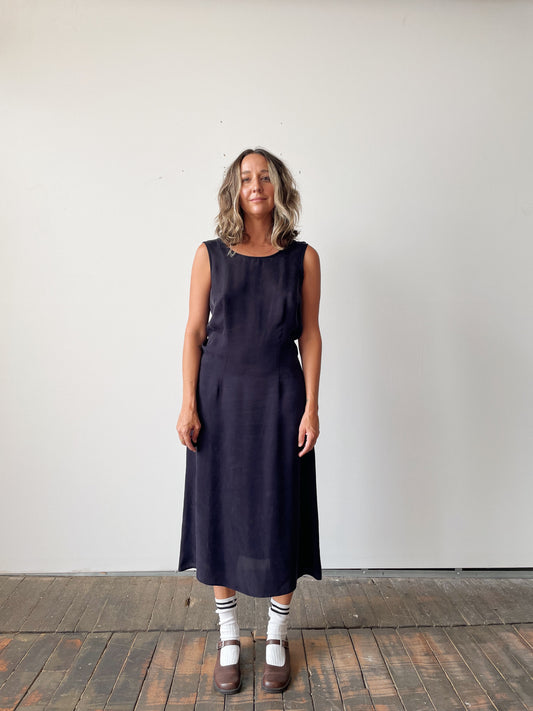 Navy 90s Monica Dress