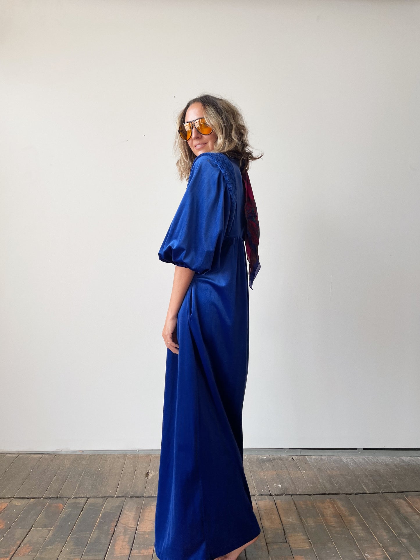 Velvet Front-Zip Robe