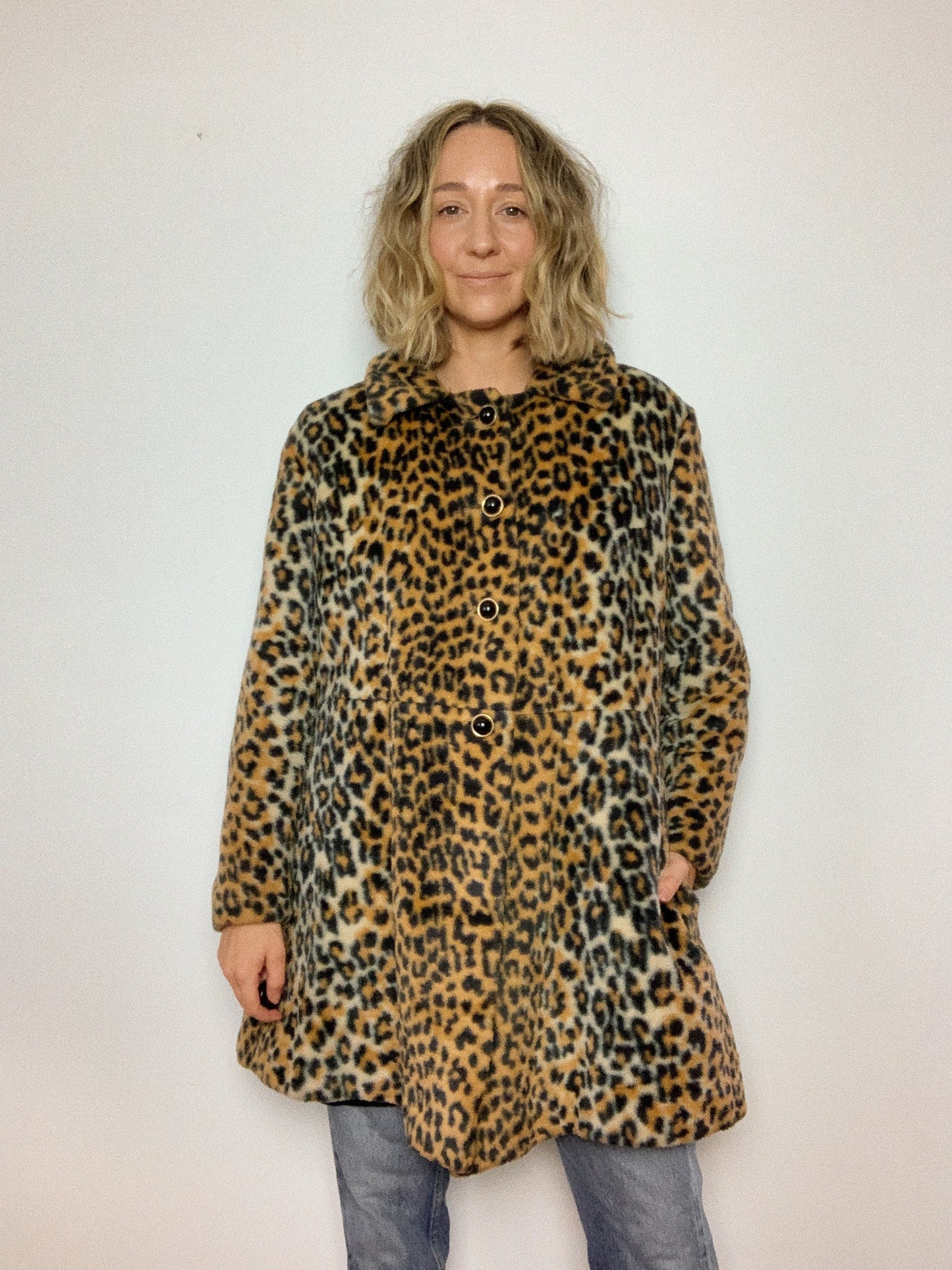 LEOPARD 1960s COAT / MEDIUM