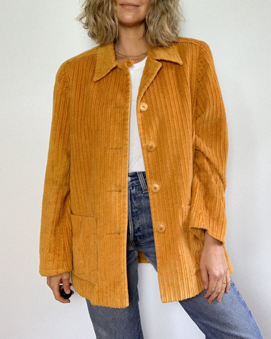 MUSTARD CORDUROY JACKET / MENS SMALL