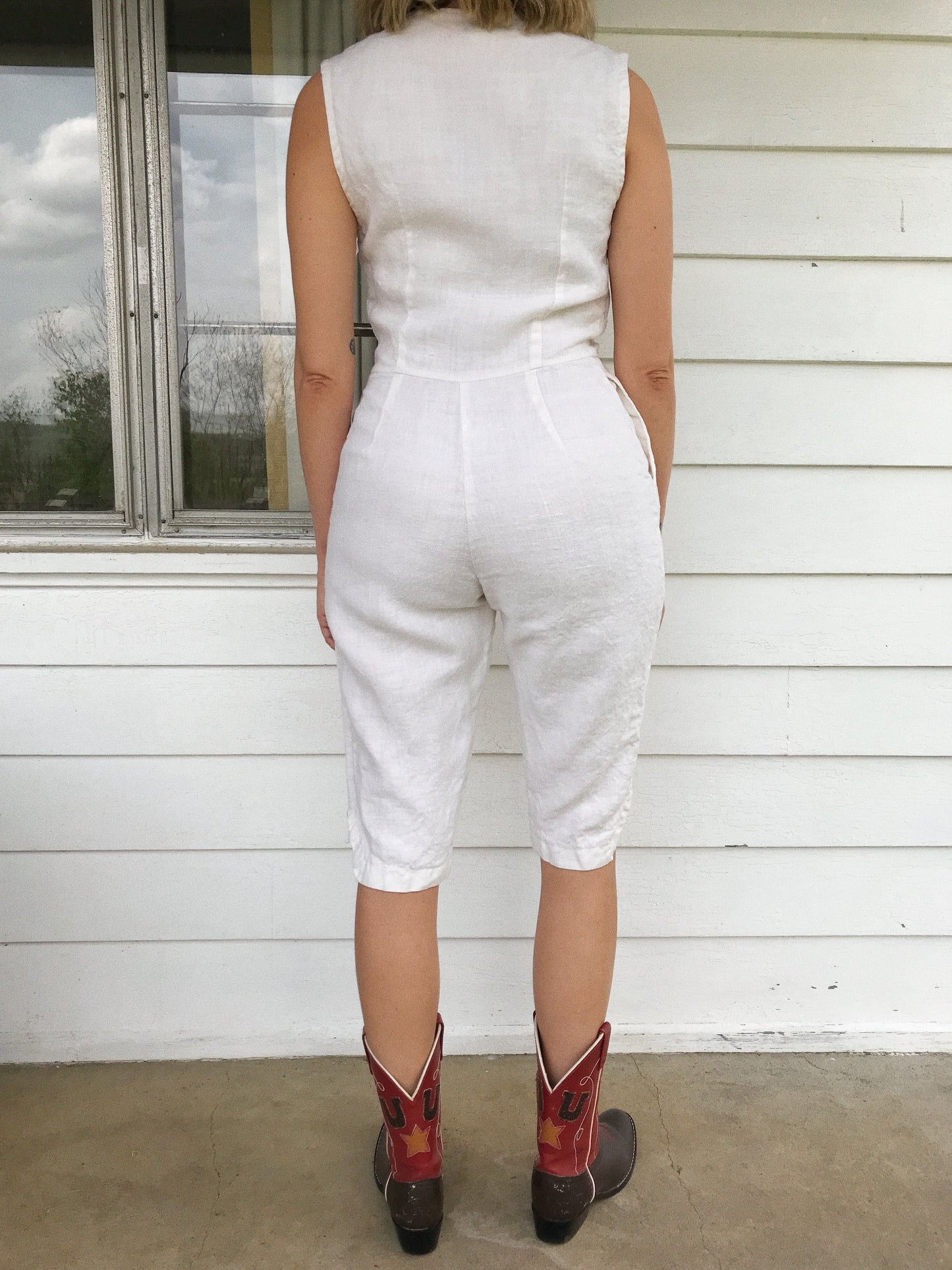 LINEN ROMPER / MEDIUM