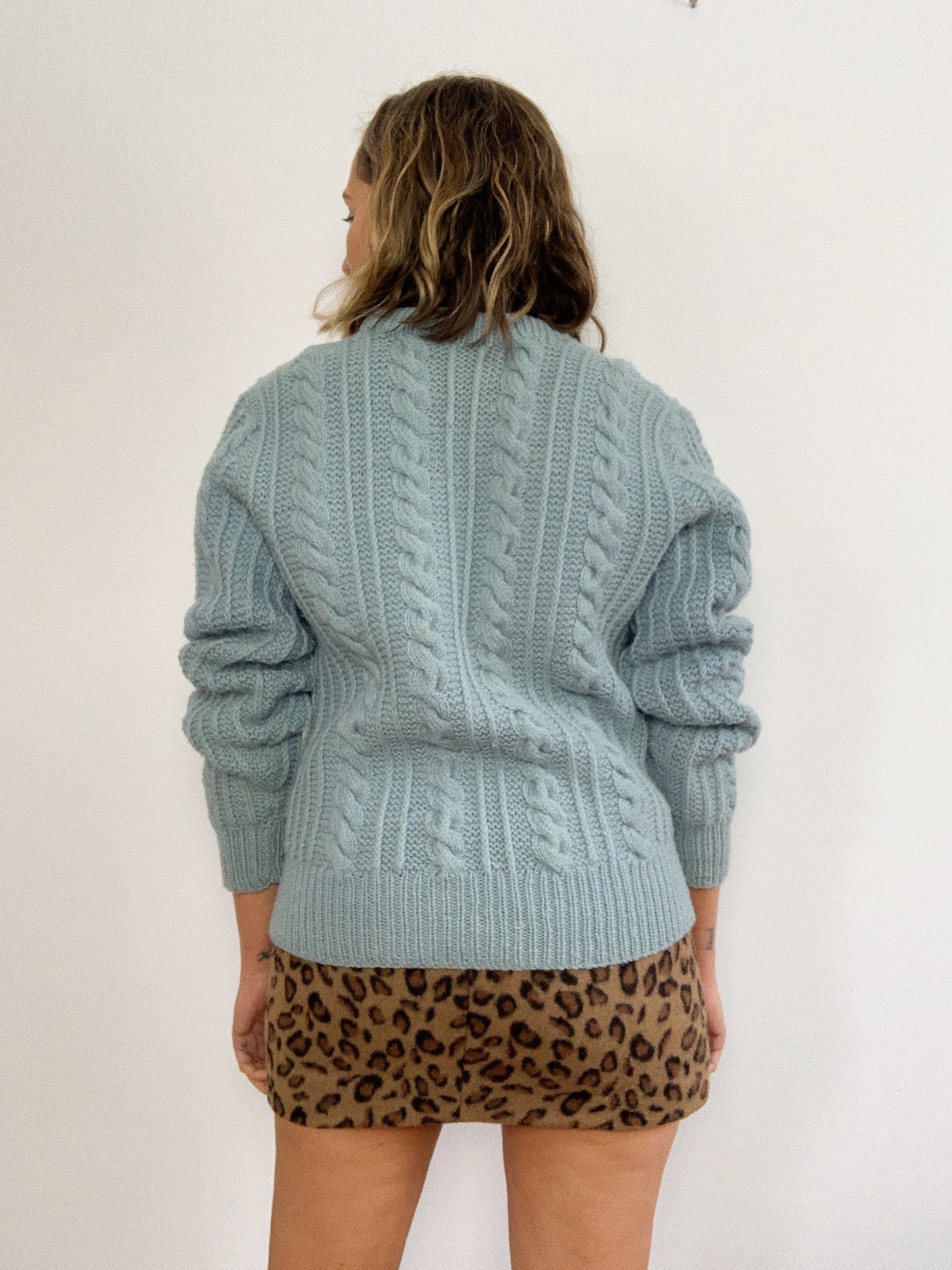 1980s ANGEL BLUE SWEATER / SMALL