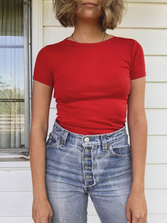 RED BABY TEE / EXTRA SMALL