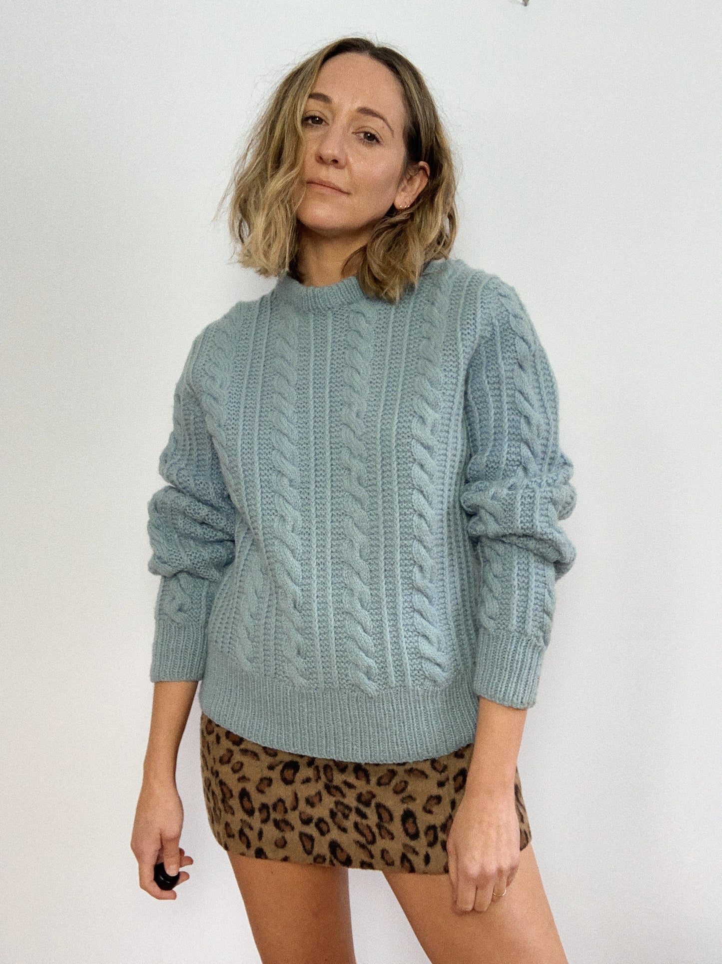 1980s ANGEL BLUE SWEATER / SMALL