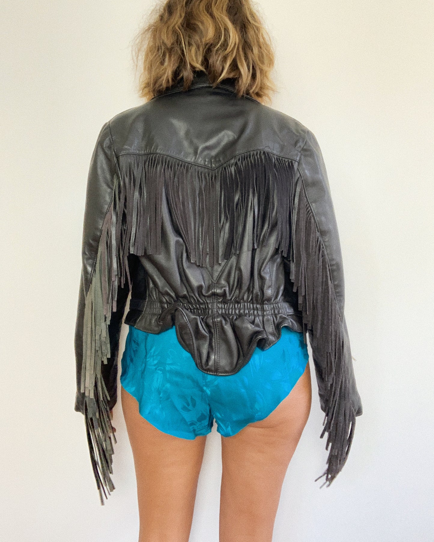 FRINGE MOTO LEATHER JACKET / MEDIUM