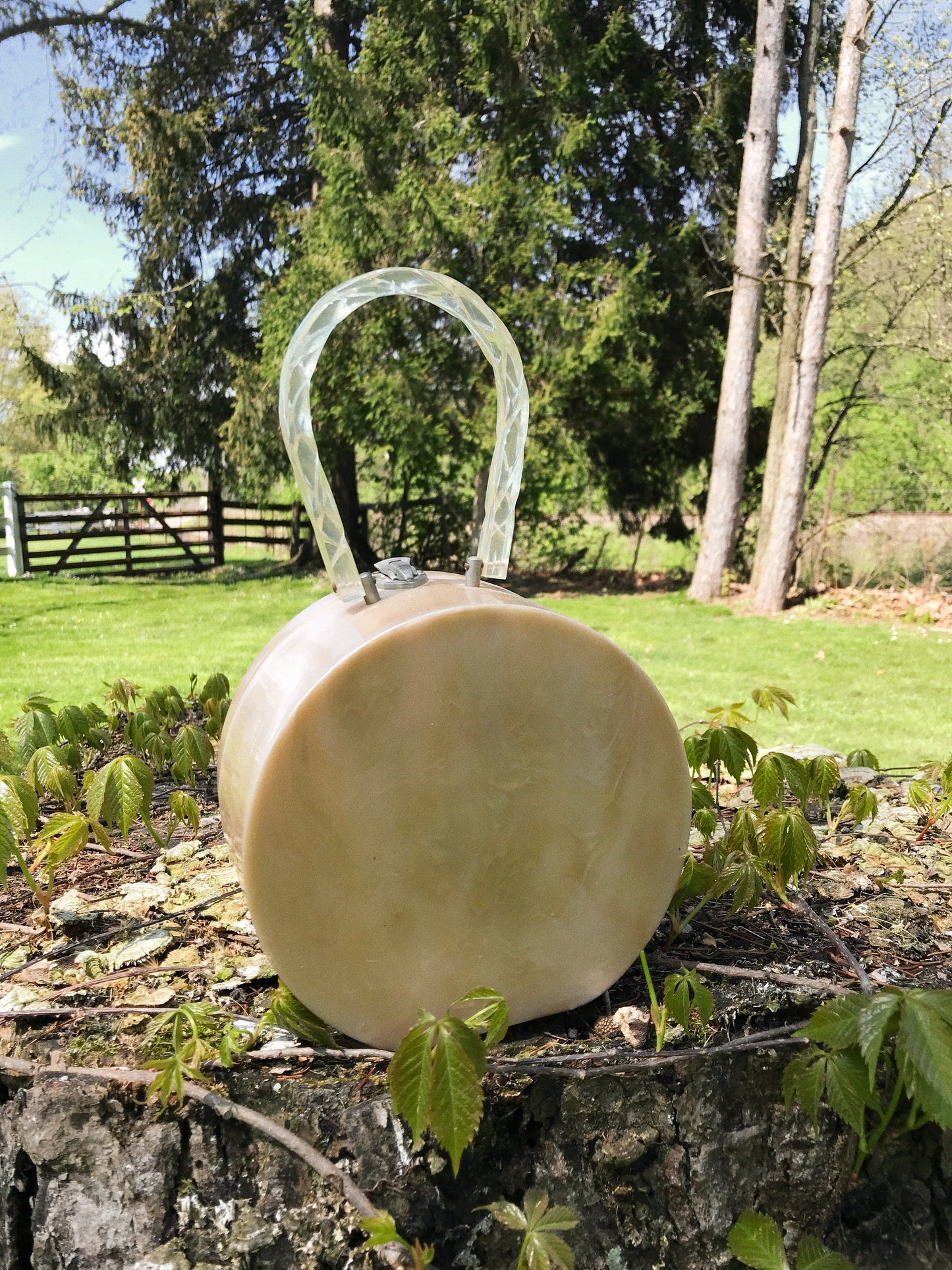 LIGHT PINK LUCITE BAG