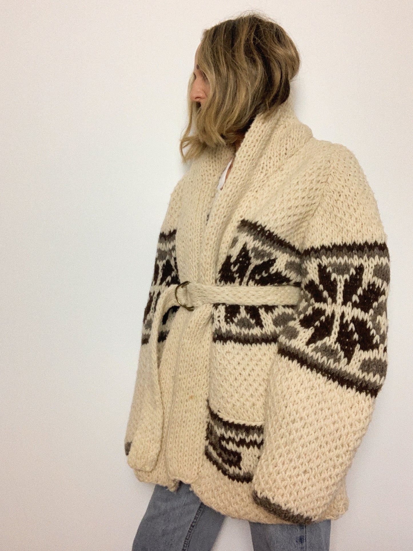 WOOL OVERSIZE CARDIGAN / OPEN SIZE