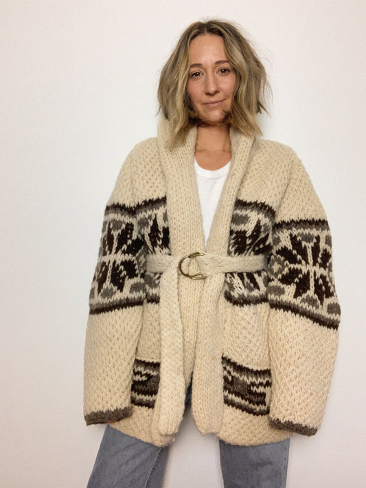 WOOL OVERSIZE CARDIGAN / OPEN SIZE