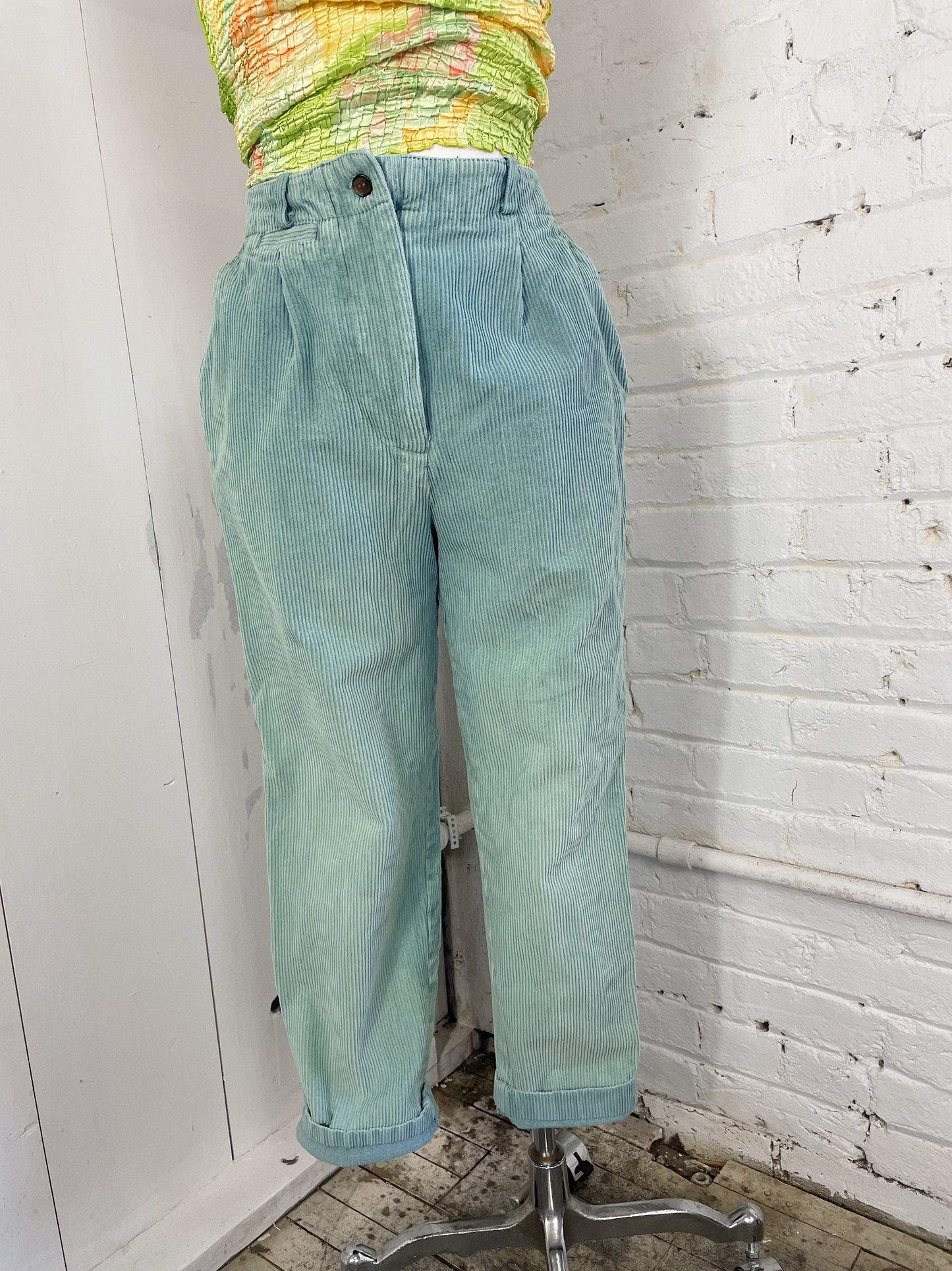 Ocean Blue Corduroy Pants