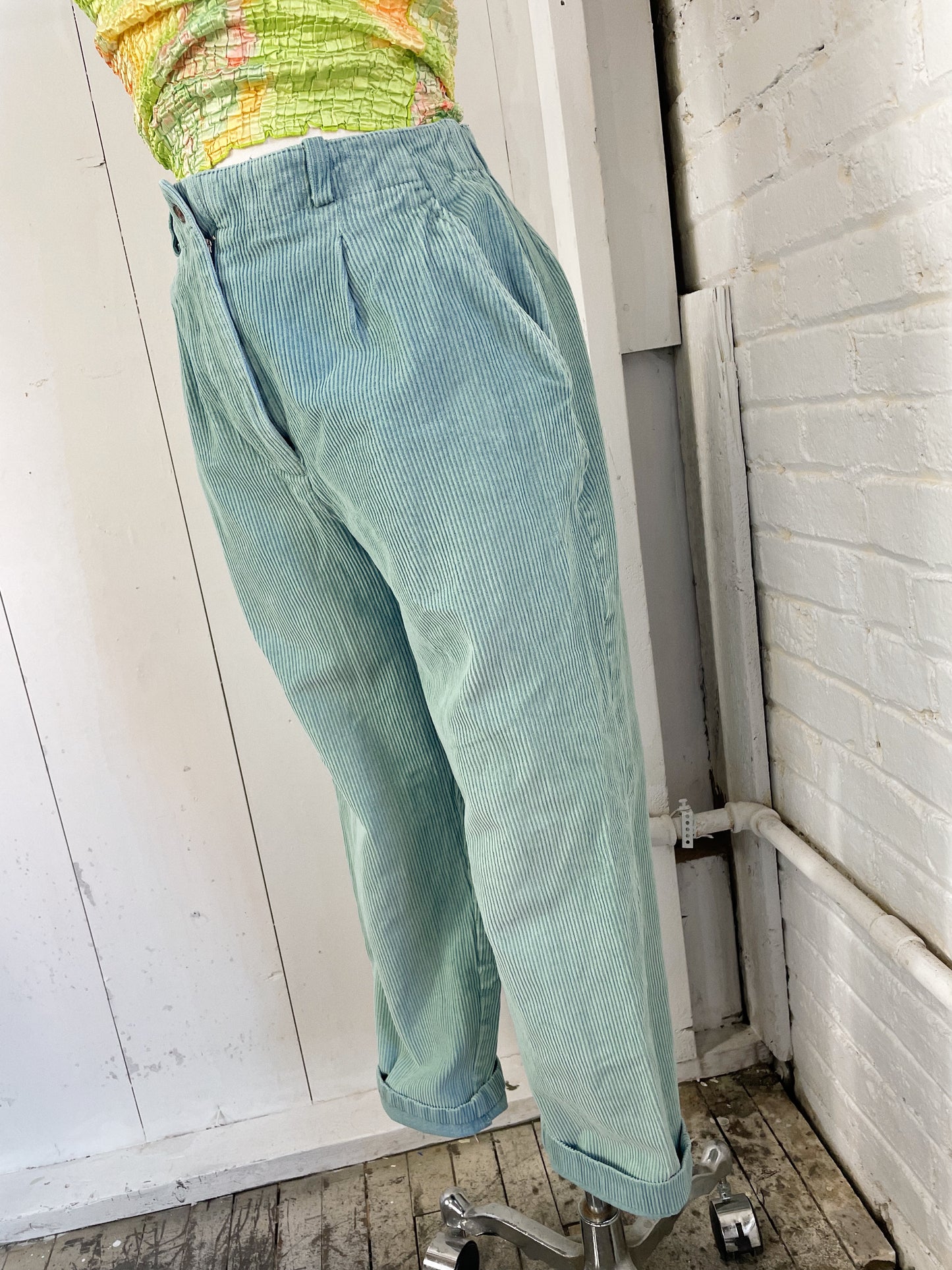 Ocean Blue Corduroy Pants