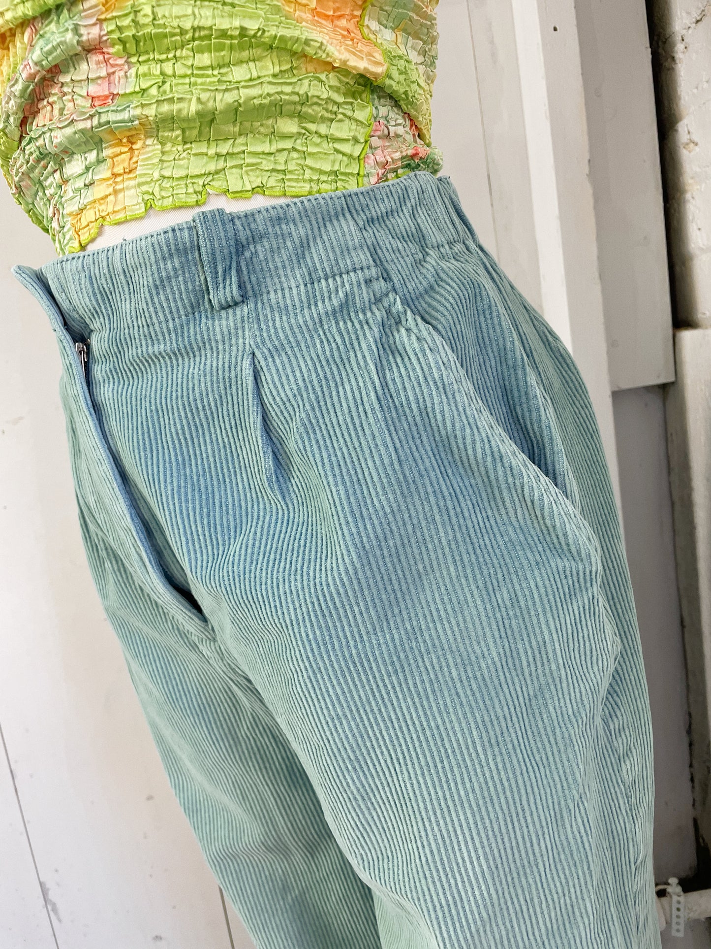 Ocean Blue Corduroy Pants