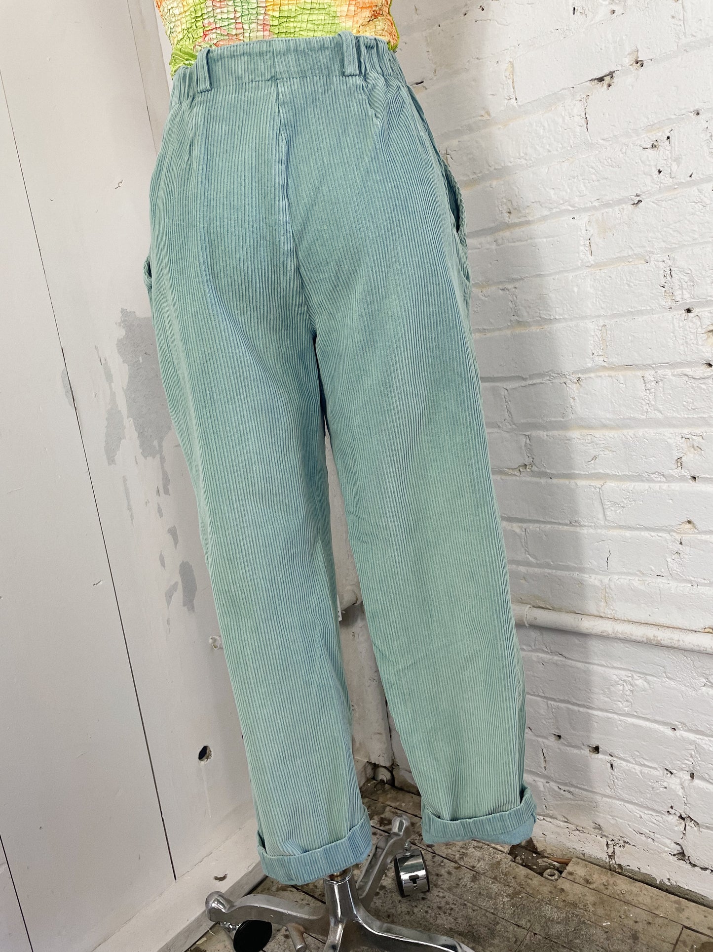 Ocean Blue Corduroy Pants