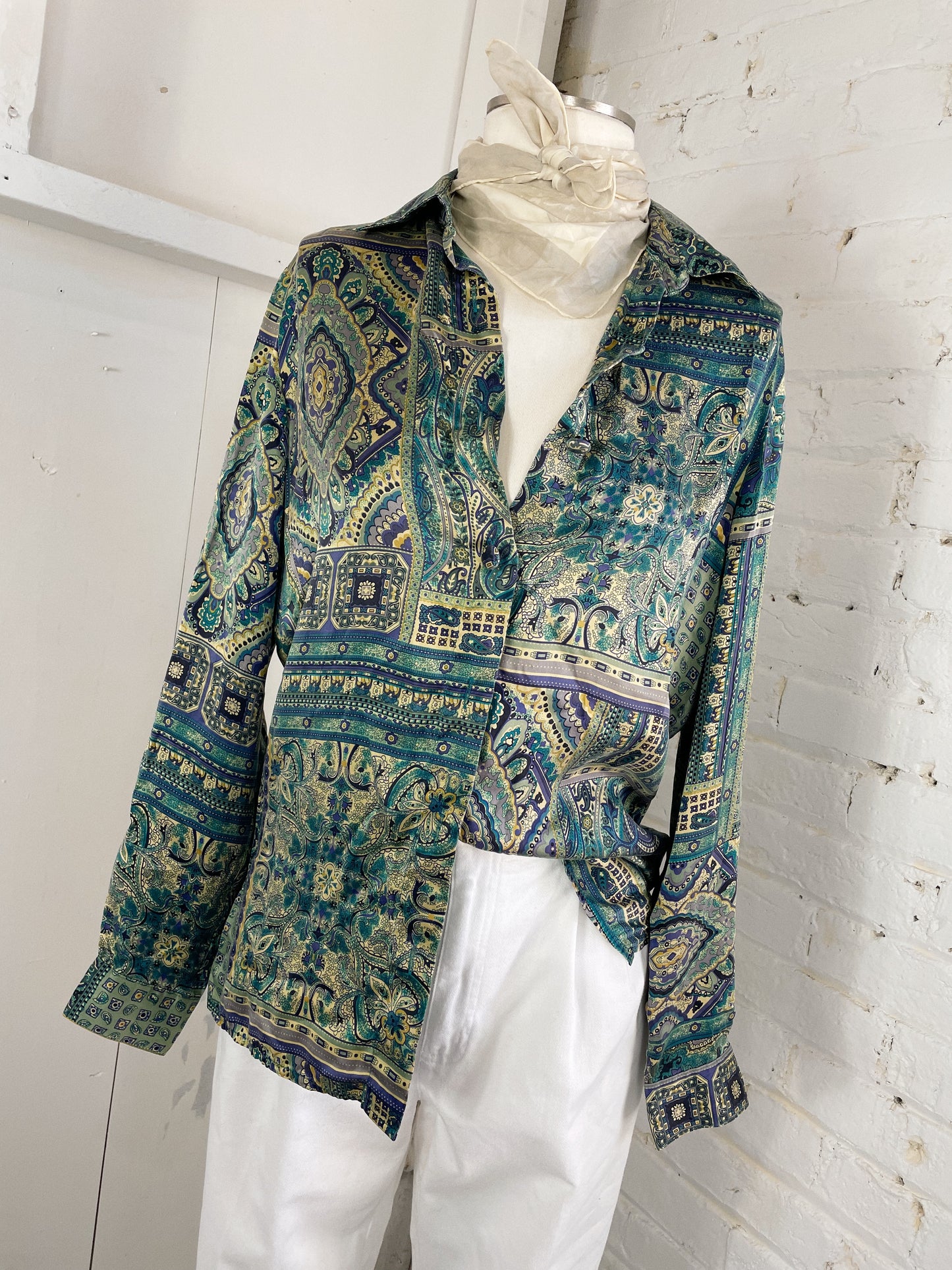 Silk Paisley Blouse