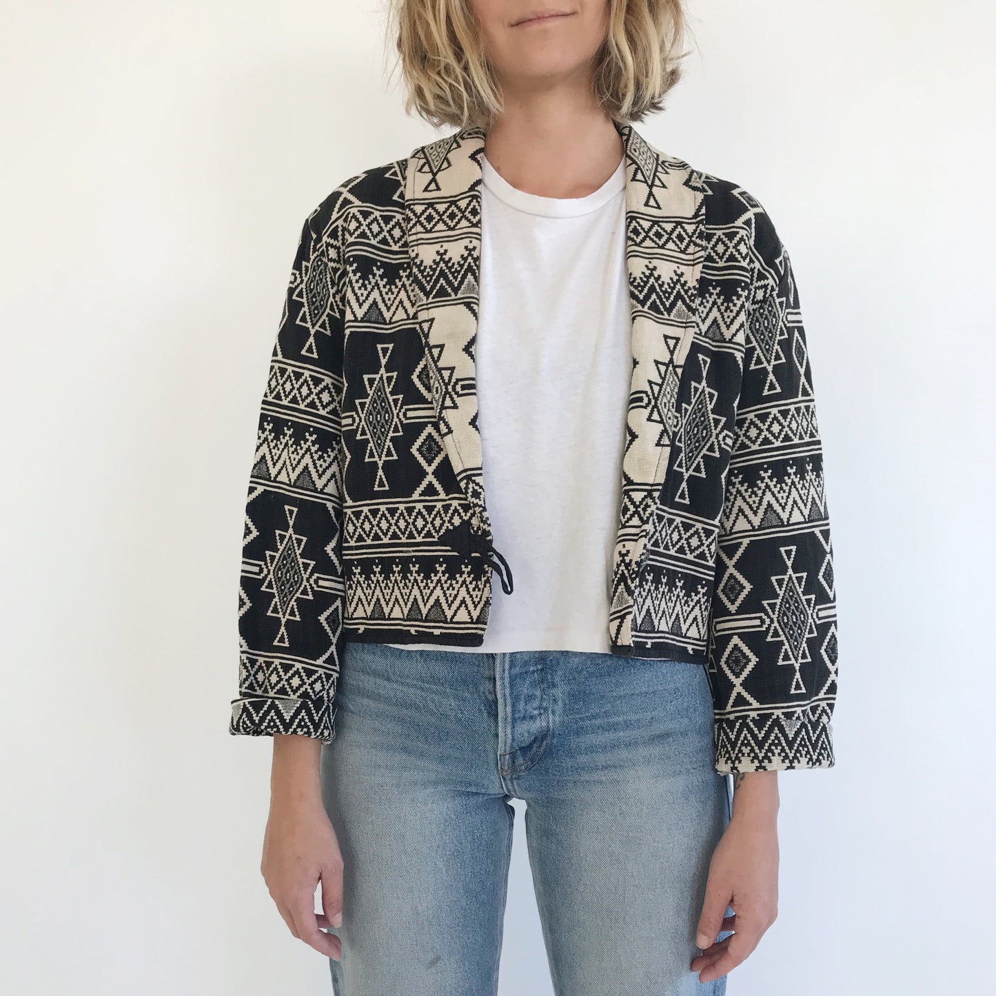 VINTAGE AZTEC TAPESTRY JACKET / MEDIUM