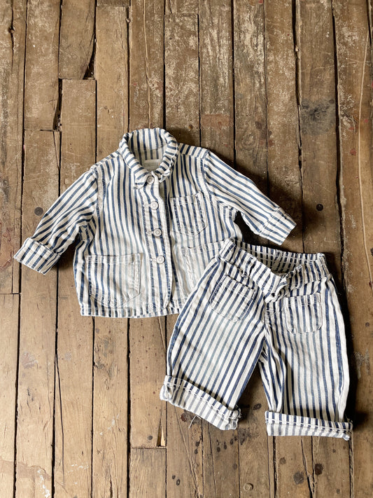 Denin Striped Set