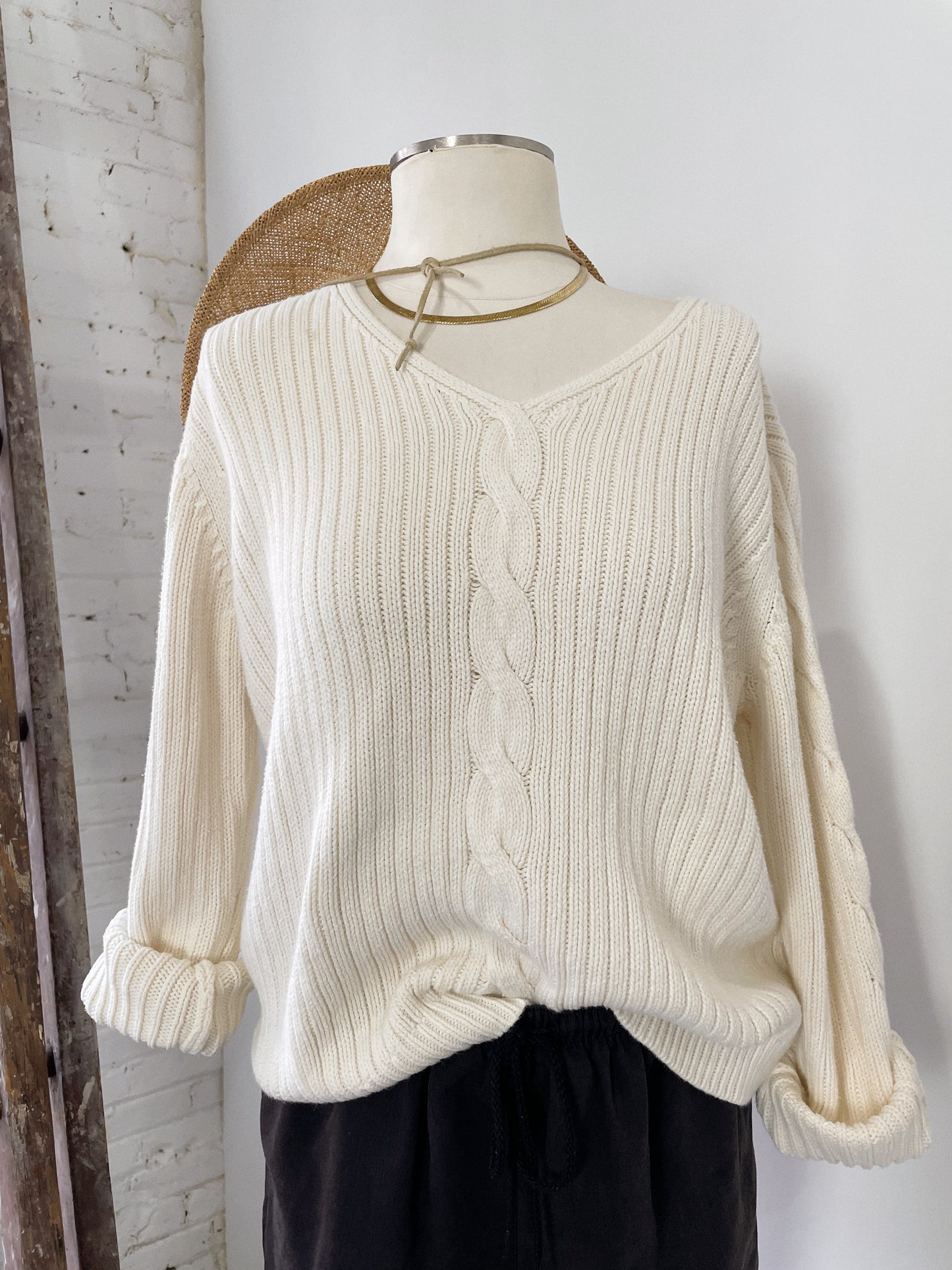 Cable Knit Beach Sweater