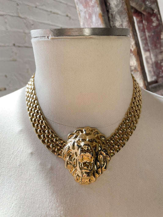 Lioness Gold Tone Necklace