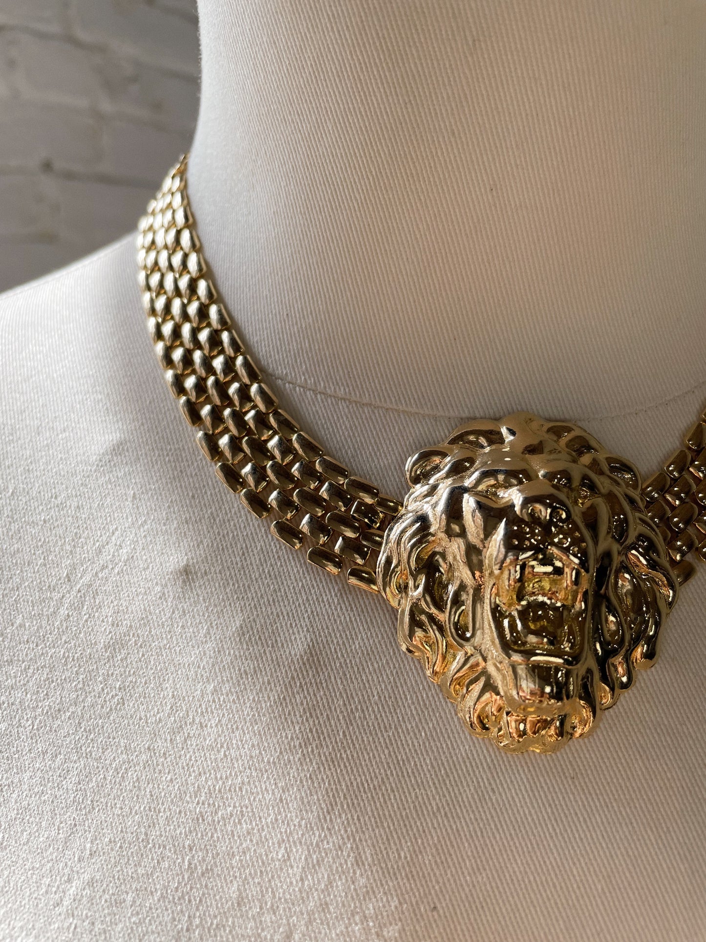 Lioness Gold Tone Necklace