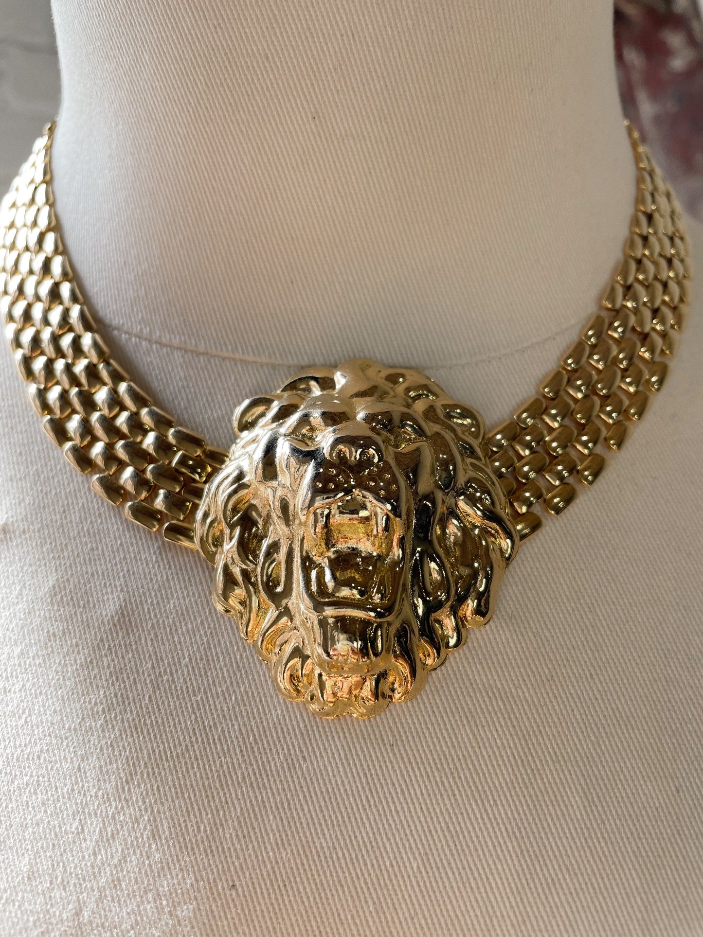 Lioness Gold Tone Necklace