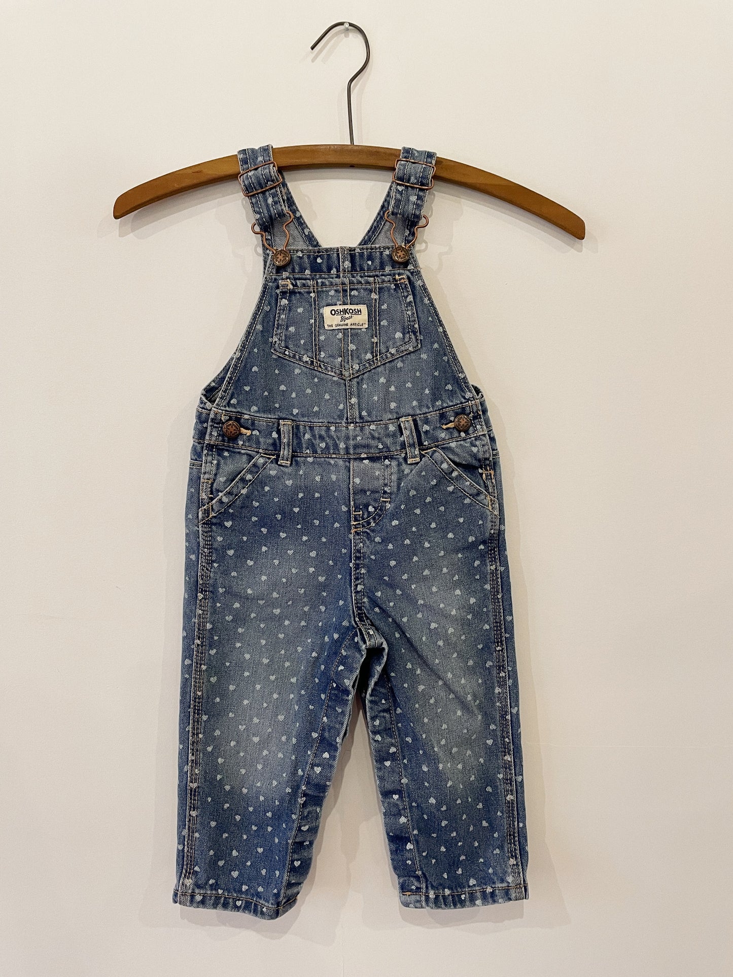 Heart Denim Overalls