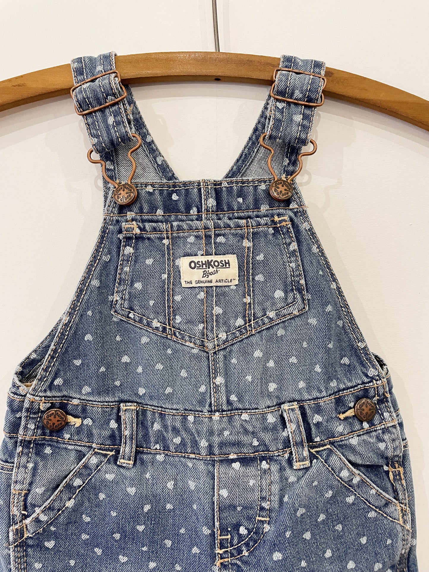 Heart Denim Overalls