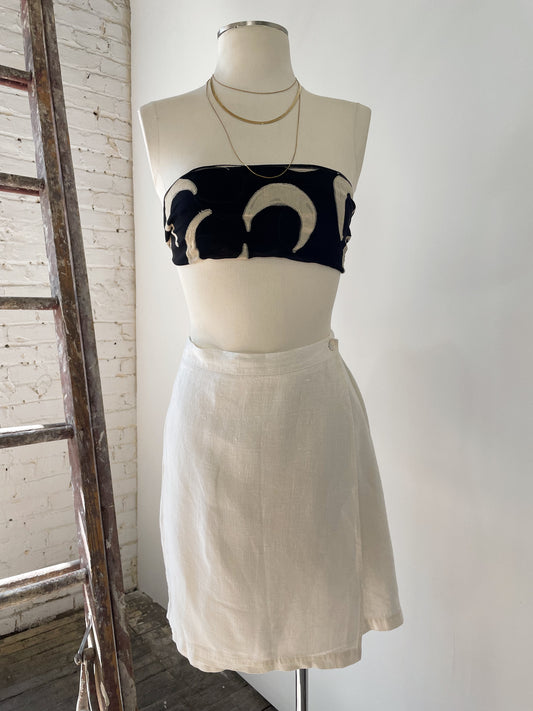 Ivory Linen Skort