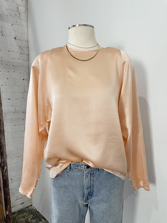 Blush Silk Blouse