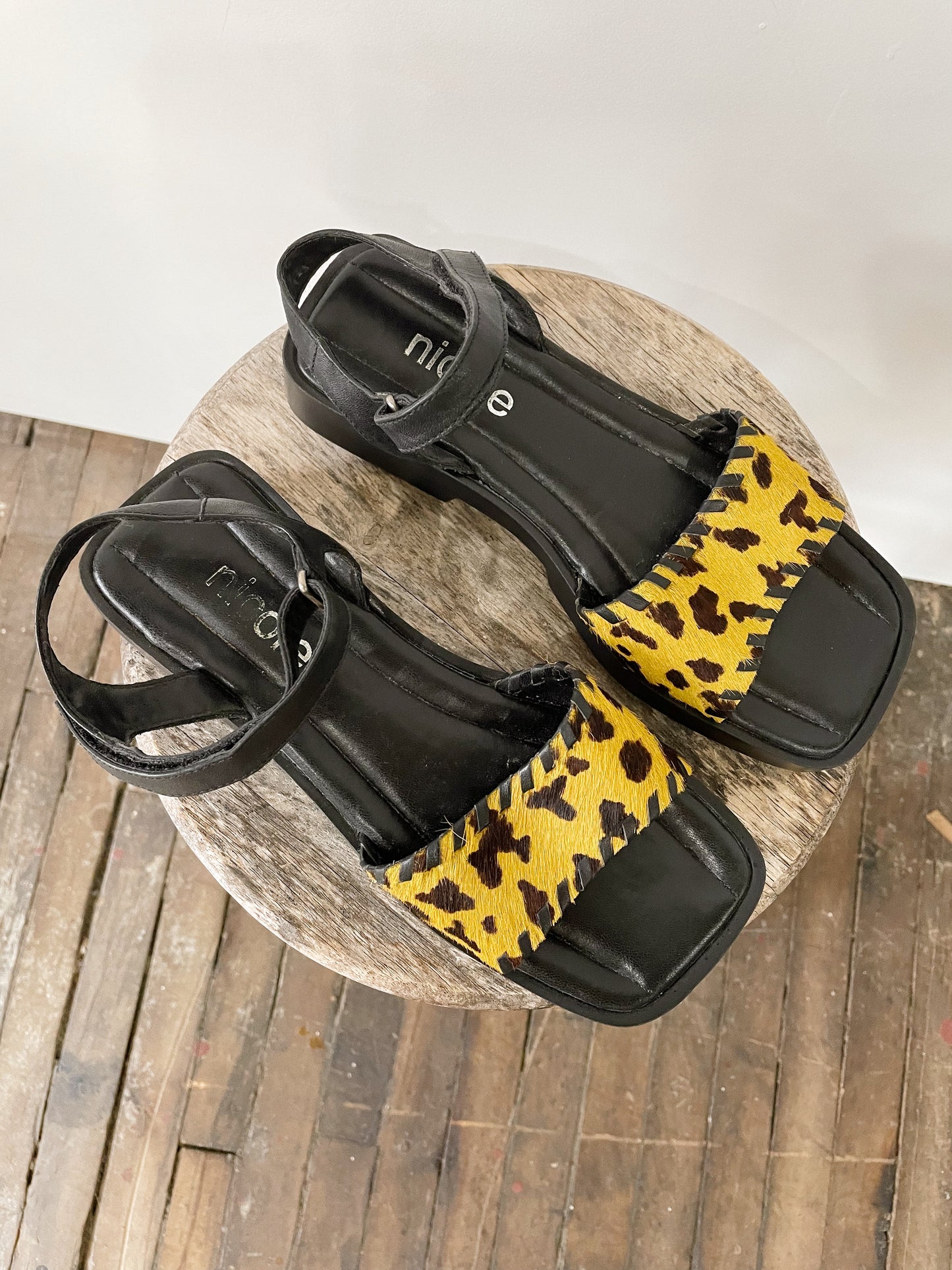 90s Cheetah Lug Sole Sandal