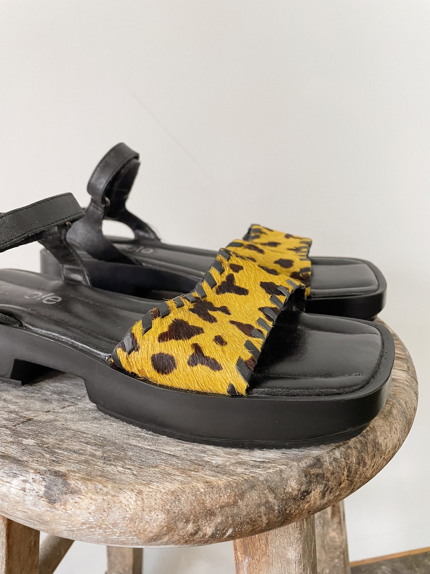 90s Cheetah Lug Sole Sandal