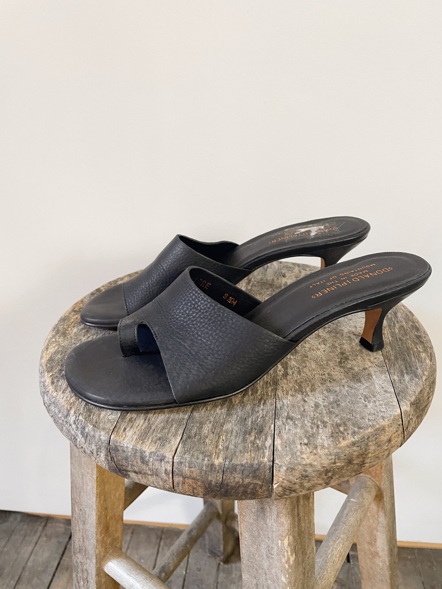 Italian Leather Black Heels