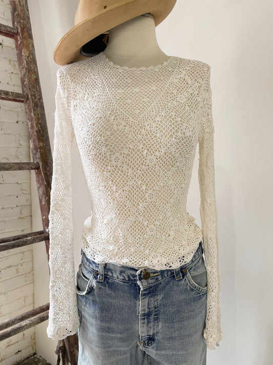 90s Crochet Blouse