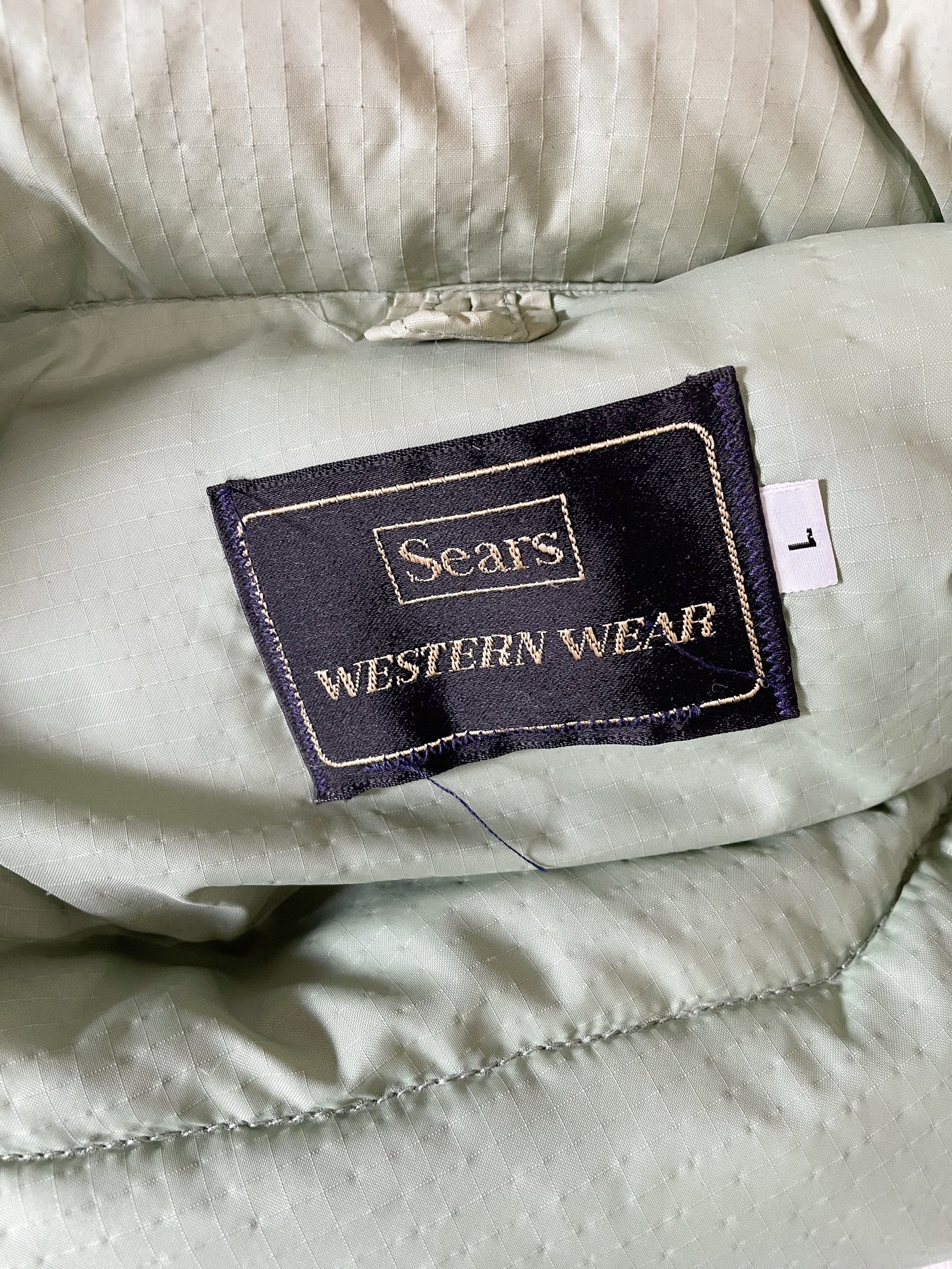 70s Sears Western Down Puffer Jacket