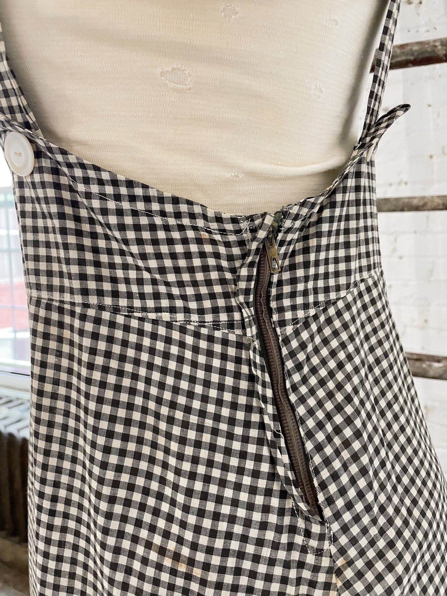 50s Gingham Jumper Dress