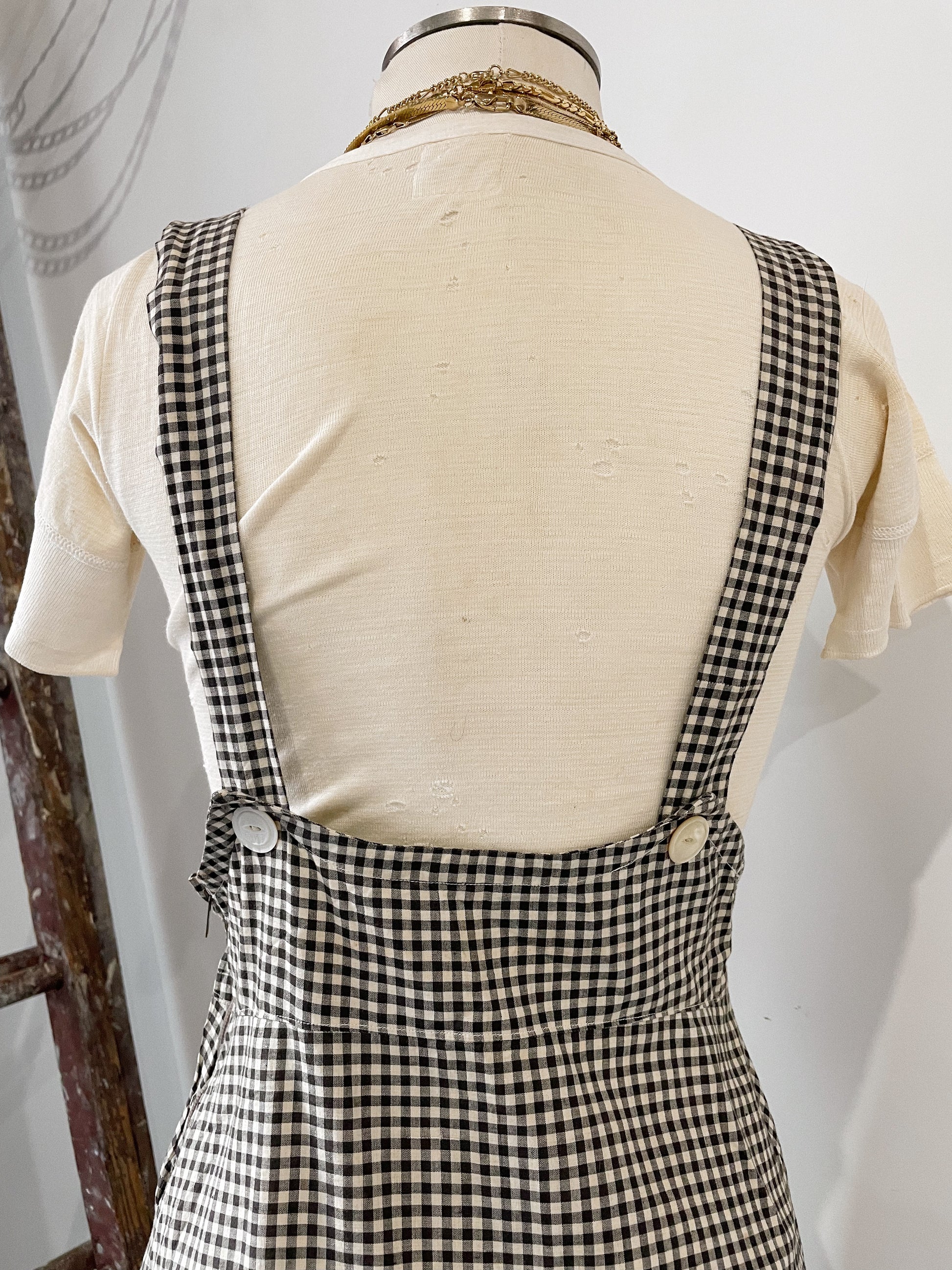 Gingham jumper dress hotsell