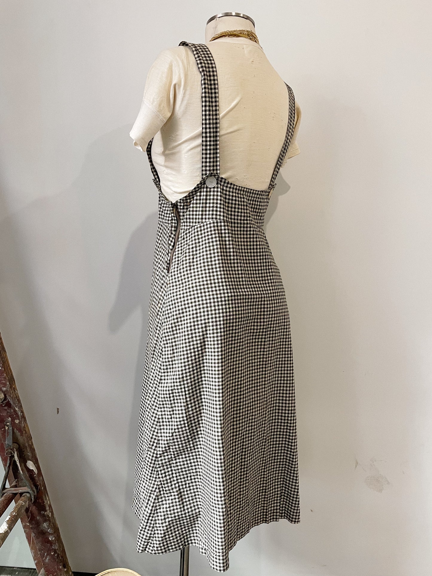 50s Gingham Jumper Dress
