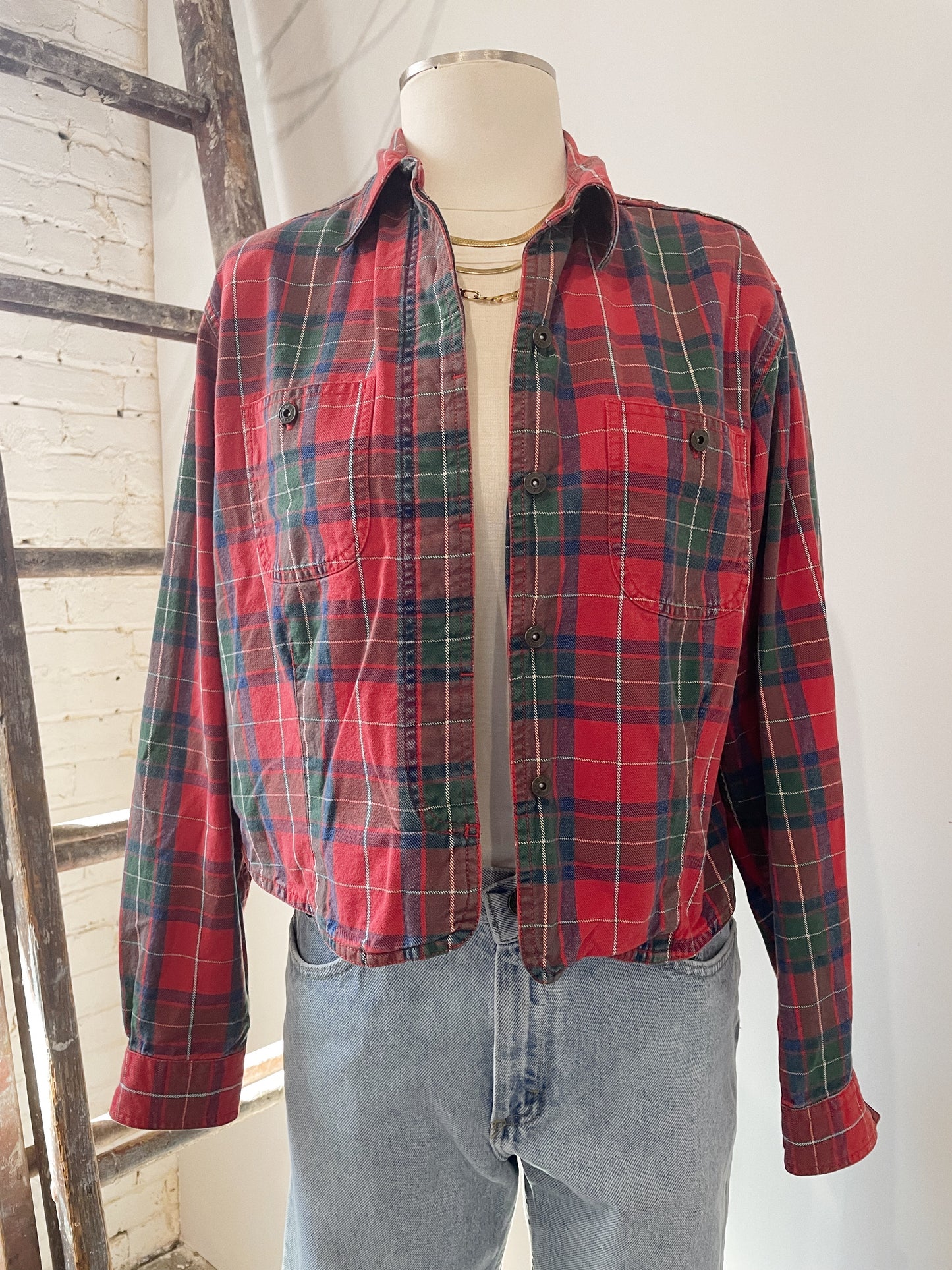 90s Cropped Flannel