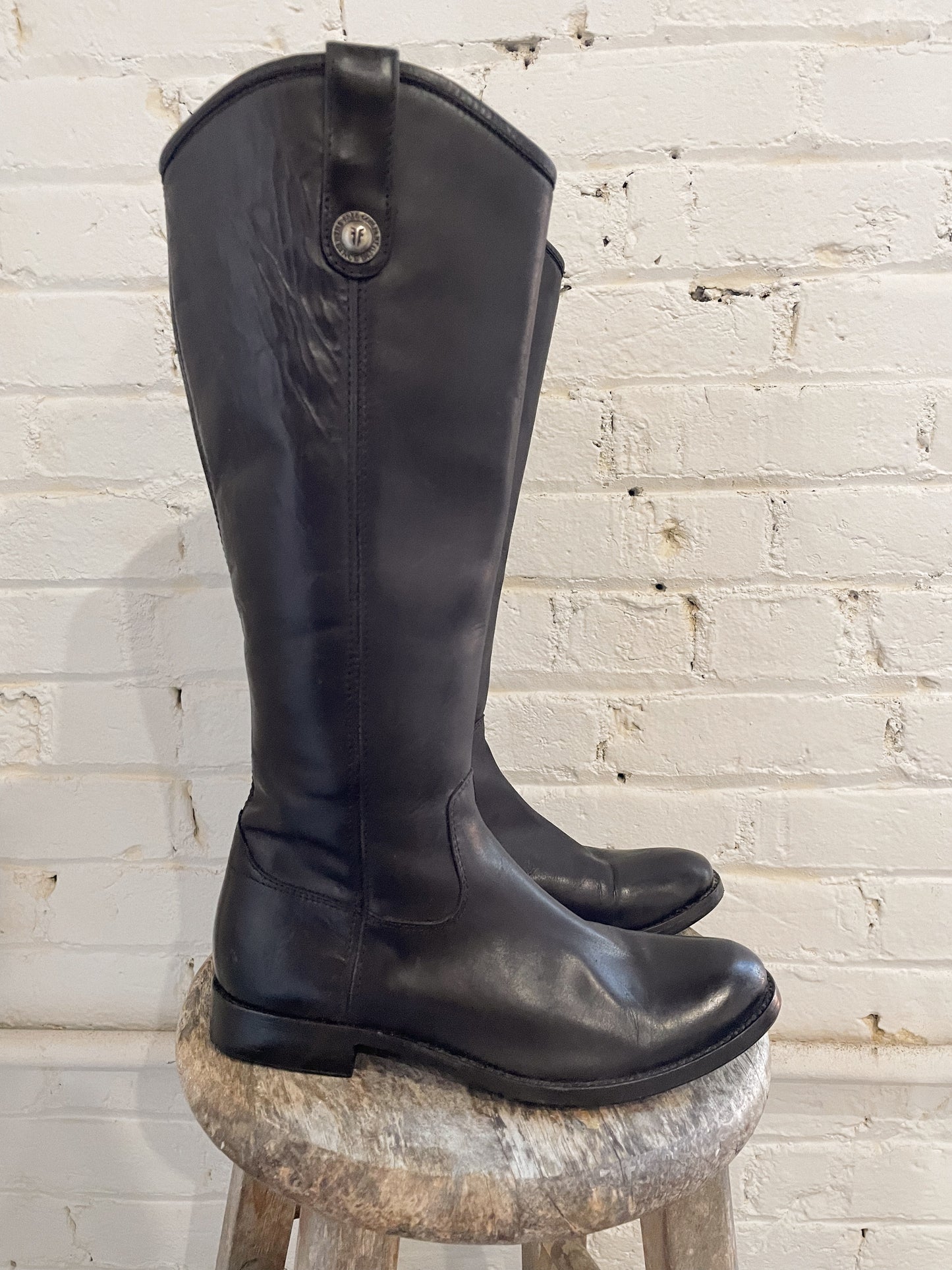 Frye Boot Melissa Button Leather Riding Boots