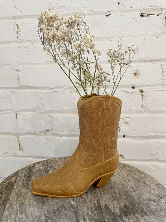 Cowboy Boot Vase